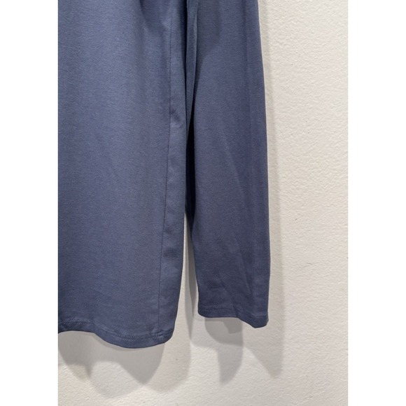 Peruvian Connection Dusty Blue Extreme T-Neck Turtleneck Long Sleeve Top XL - Picture 4 of 7